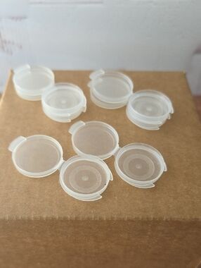 Clear Plastic Paint Pot Caps - Pack of 8